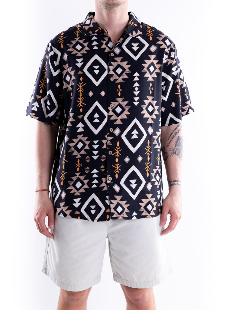 Camicia bowling fantasia Uxmal black MBWL UXMAL BLACKMULTICOLOR TOOCO 