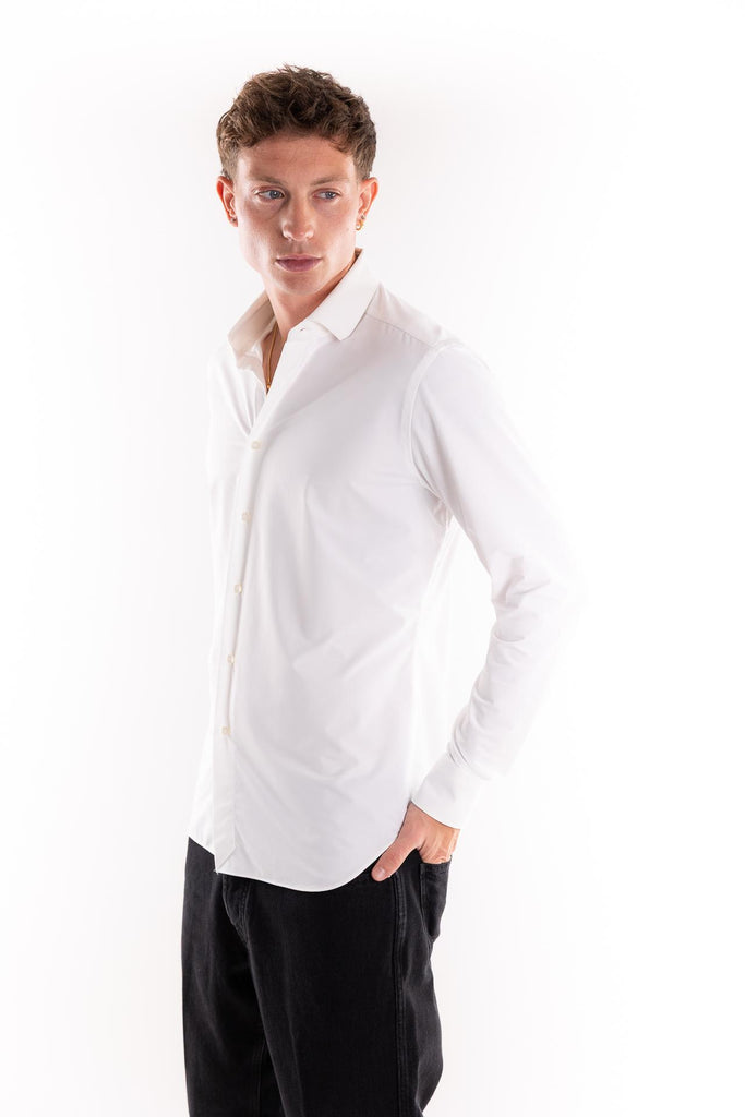 Camicia Active collo francese twill bianca 11460 001BIANCA XACUS 
