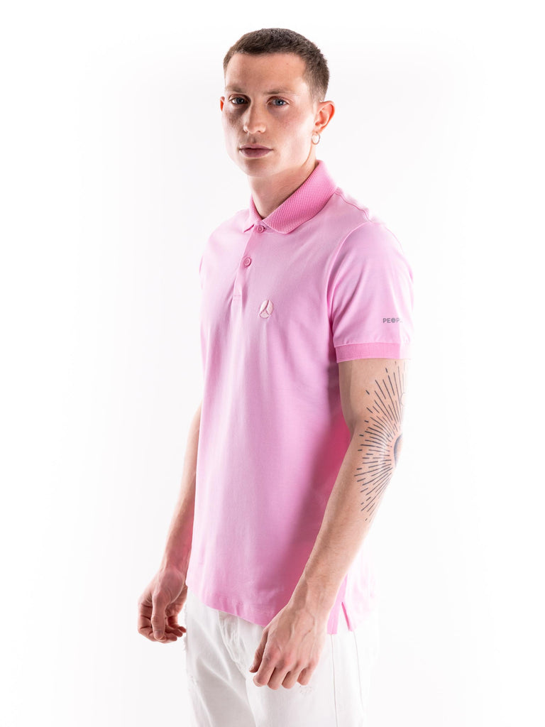 Maglia polo in cotone rosa PM888 ROSA PEOPLE OF SHIBUYA 