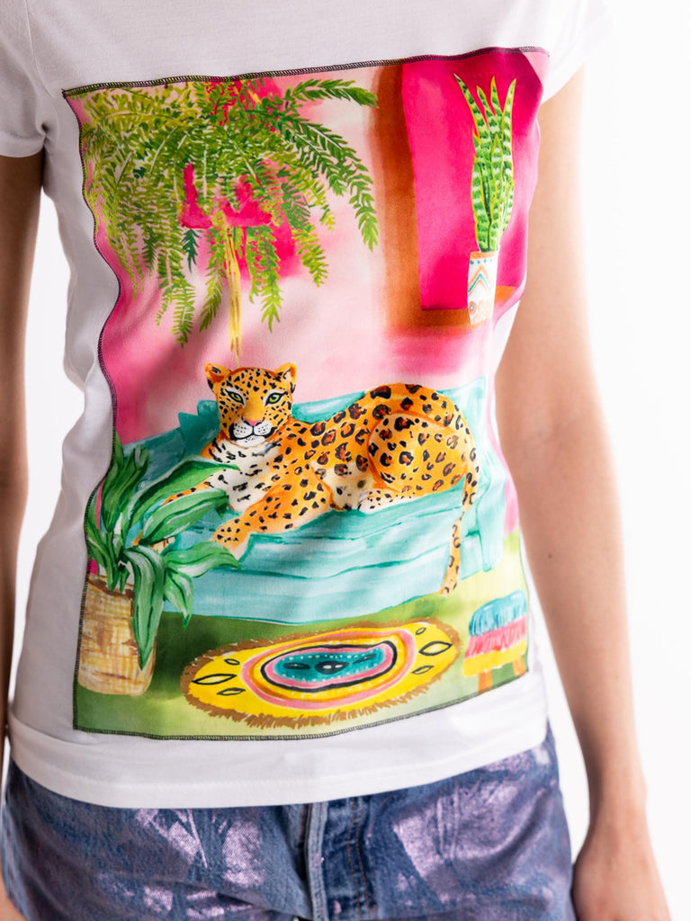 T-shirt donna tiger sofa bianca ICON/WOMAN TIGER SOFABIANCO BASTILLE 