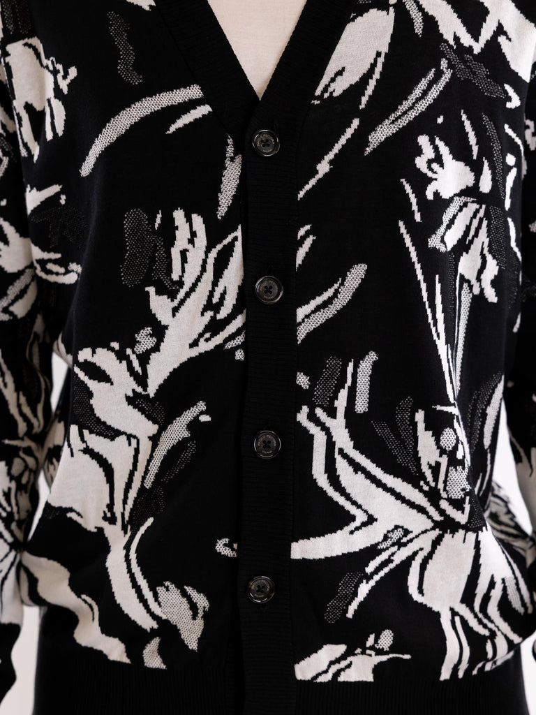 Cardigan uomo nero fantasia A044 F3000004 PAOLO PECORA 