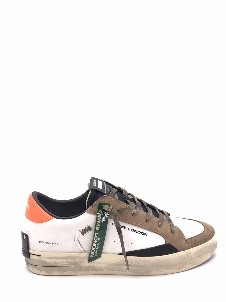 Sneakers sk8 delux bianca-beige 11106 BIANCO-BEIGE CRIME LONDON 