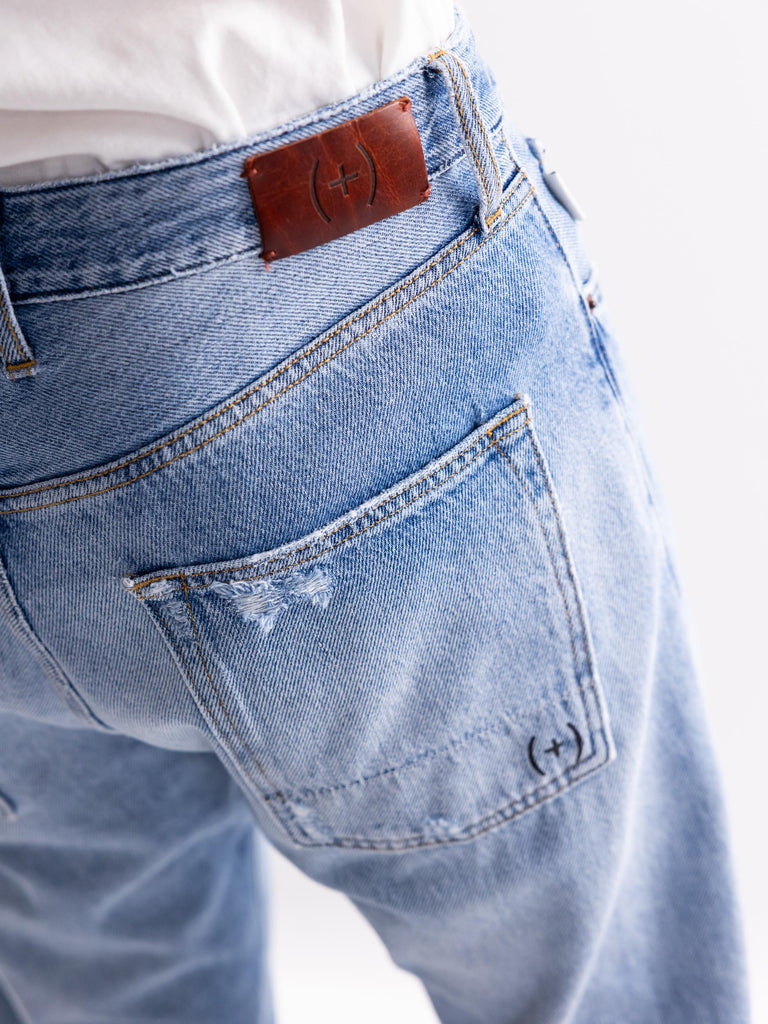 Jeans uomo Rico azzurro chiaro con rotture M0351 A583AZZURRO People 
