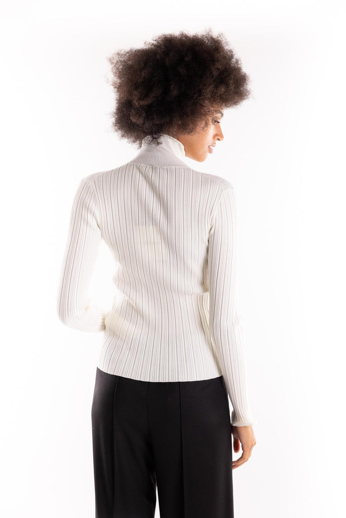 Maglia Iato lupetto a costine panna 2523366092200 003PANNA MARELLA 