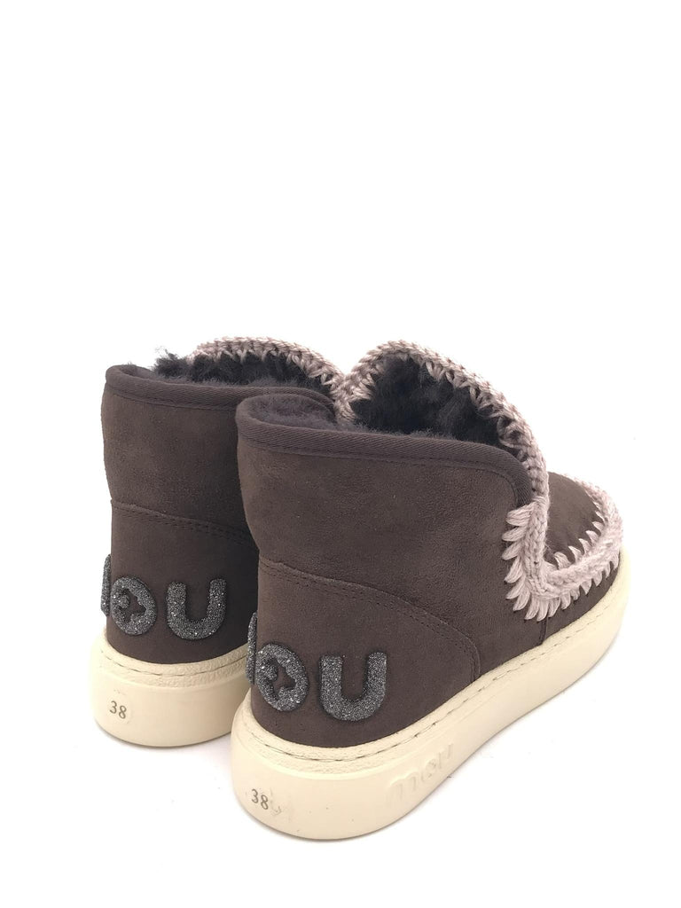Eskimo sneaker bold glitter logo cioccolato FW411001A CIOCCOLATO MOU 