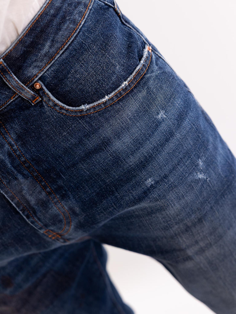Jeans uomo modellon Flores blu macchie colore M2F4016 DTFUTBLU DON THE FULLER 