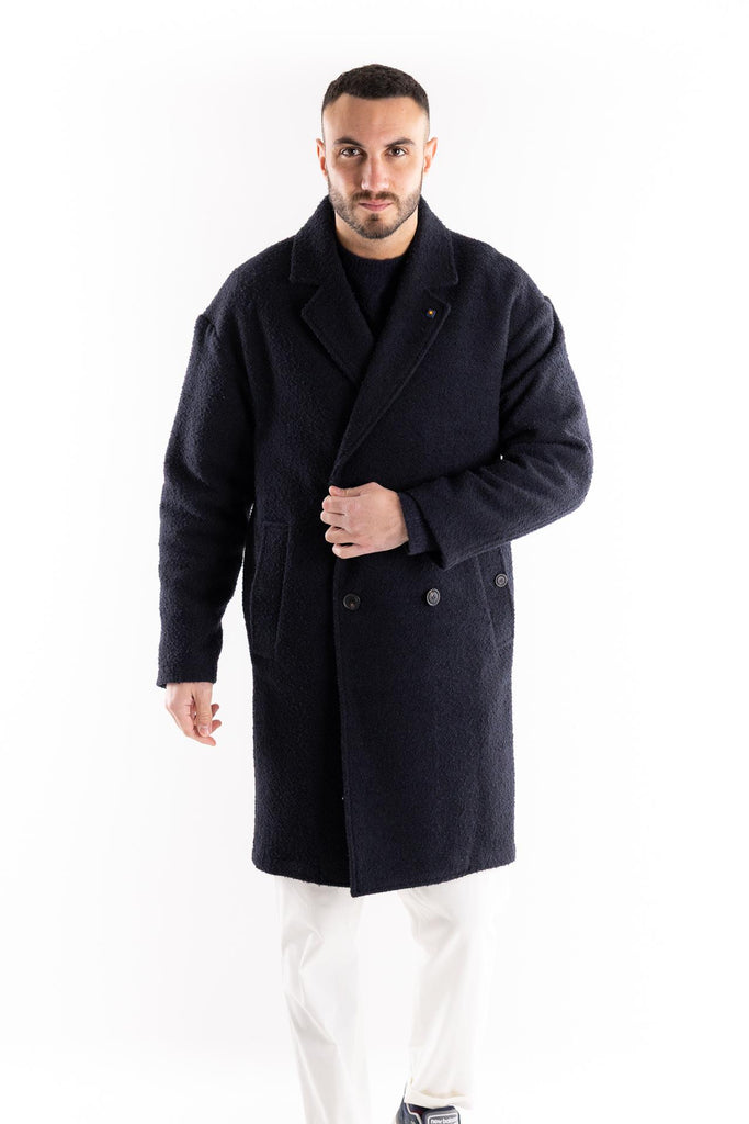 Cappotto over blu OF1F2W4K008 BLU OUTFIT 