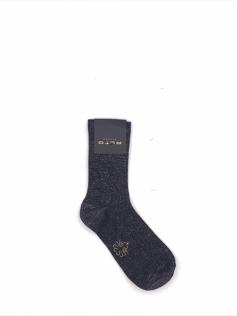 Calzini corti lurex nero AM0092DC 021NERO ALTO MILANO 