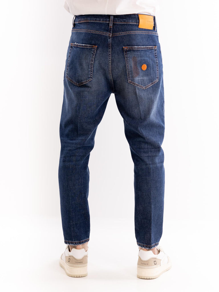 Jeans uomo modellon Flores blu macchie colore M2F4016 DTFUTBLU DON THE FULLER 