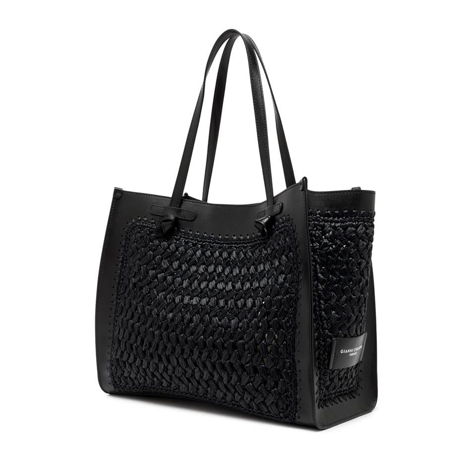 Borsa Marcella raffia nera BS11710 NERO GIANNI CHIARINI 