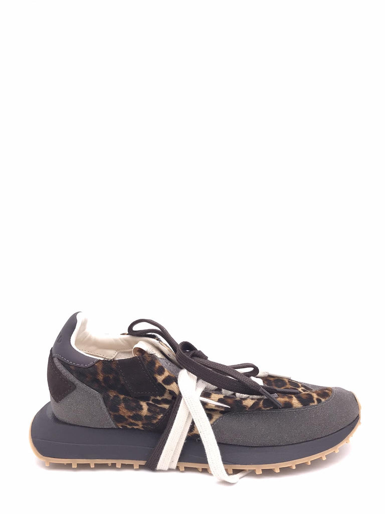 Sneakers starlight soft low animalier e glitter marrone SCLW GA01MARRONE GHOUD 