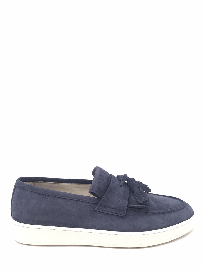 Sneakers slip on in camoscio blu 1946 BLU CORVARI 