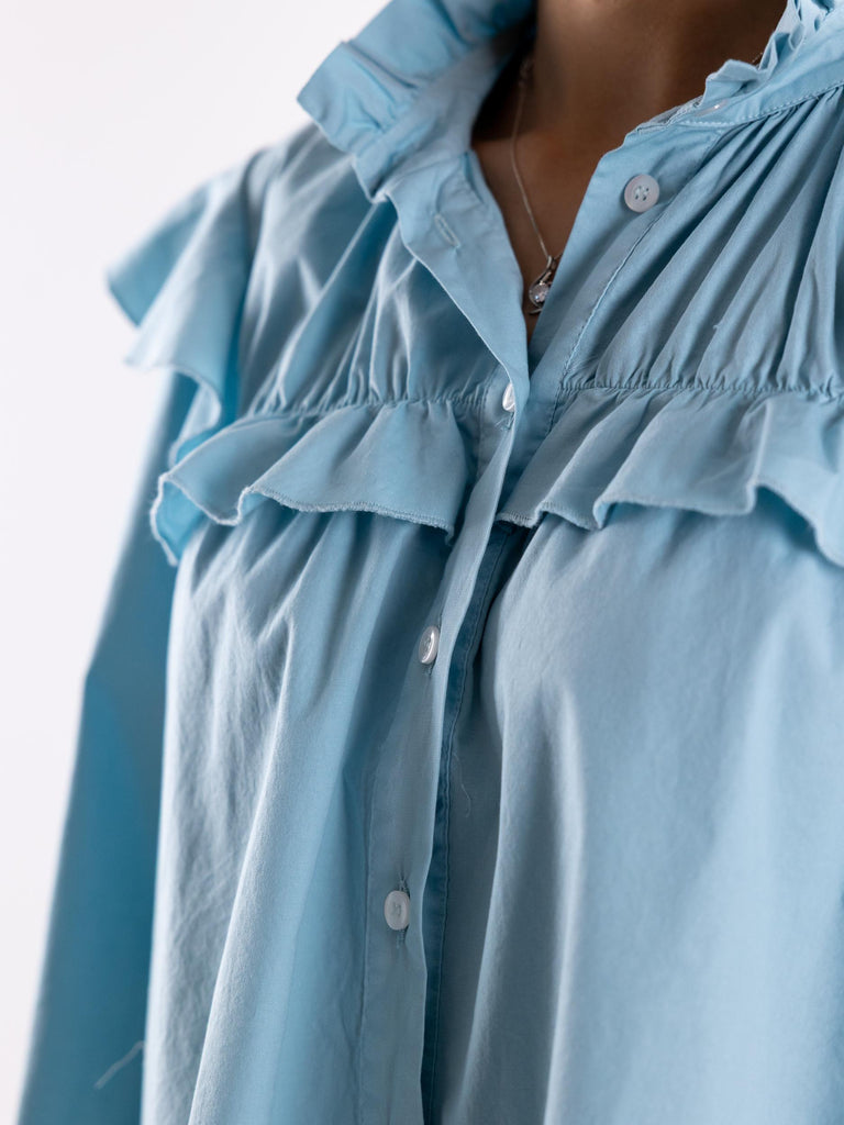 Camicia donna rouges sugar BUS25115 AZZURRO BRAND UNIQUE 