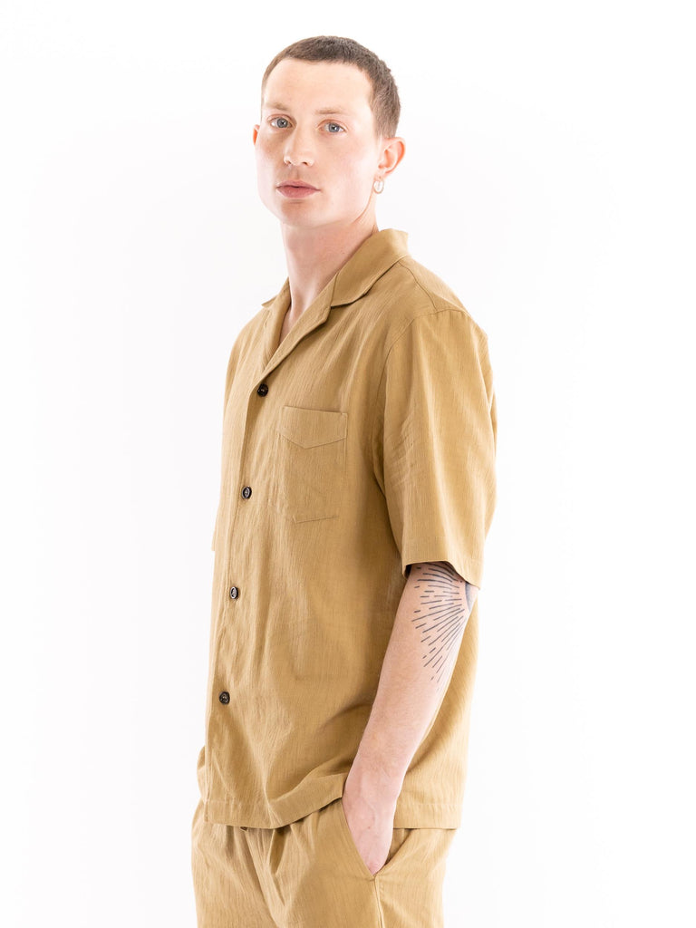 Camicia uomo maniche corte corda G083 01911326 PAOLO PECORA 