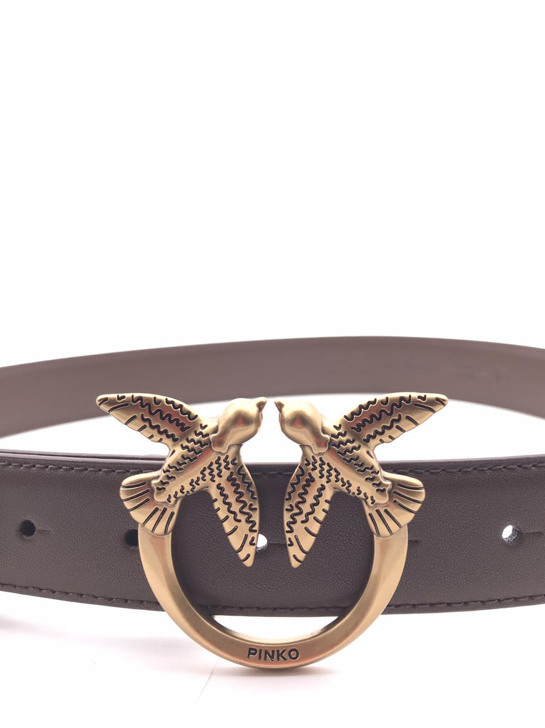 Cintura love berry 3cm marrone 100125 A0F1MARRONE PINKO 