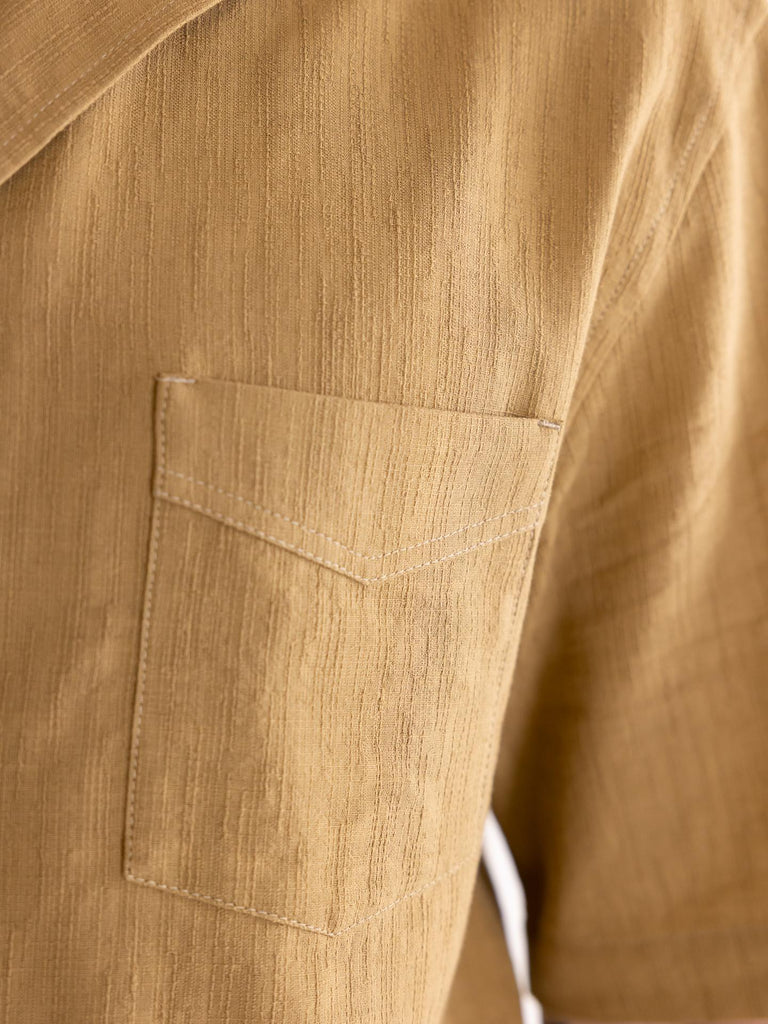Camicia uomo maniche corte corda G083 01911326 PAOLO PECORA 