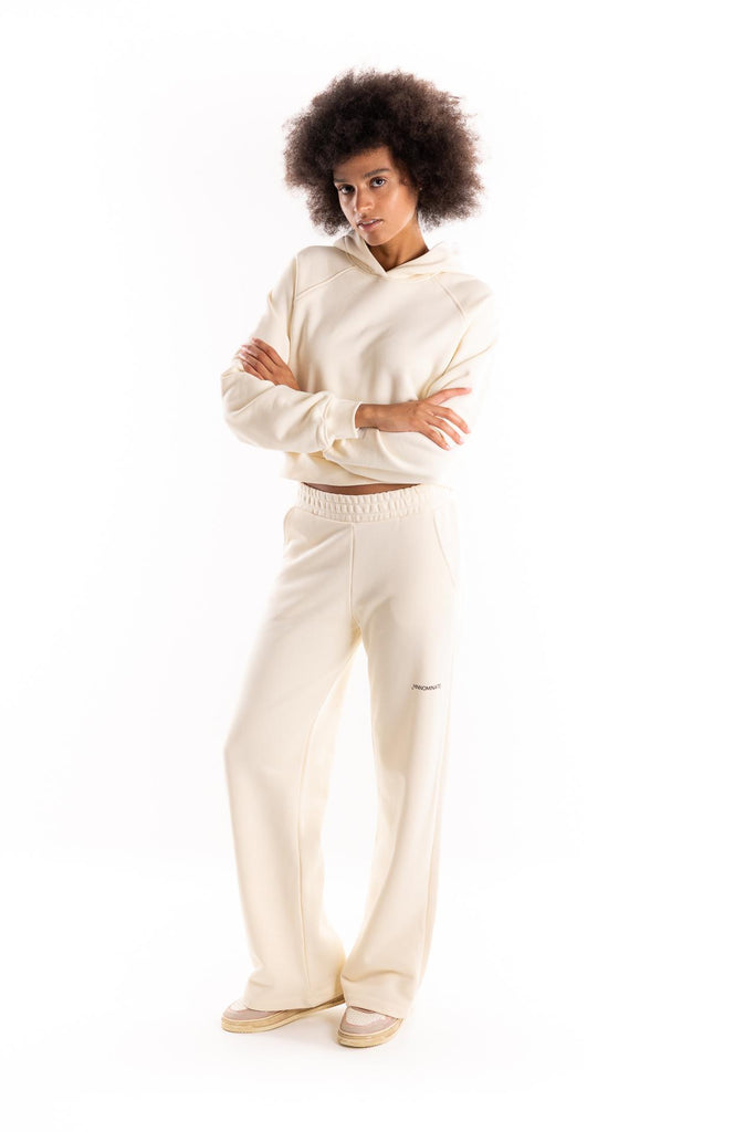 Felpa cappuccio crop con manica raglan burro HMABW01958 BI04BURRO HINNOMINATE 
