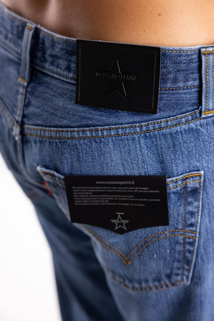 Jeans Ultraboy full strass argento 22FW25 BLU ROSSANO PERINI 