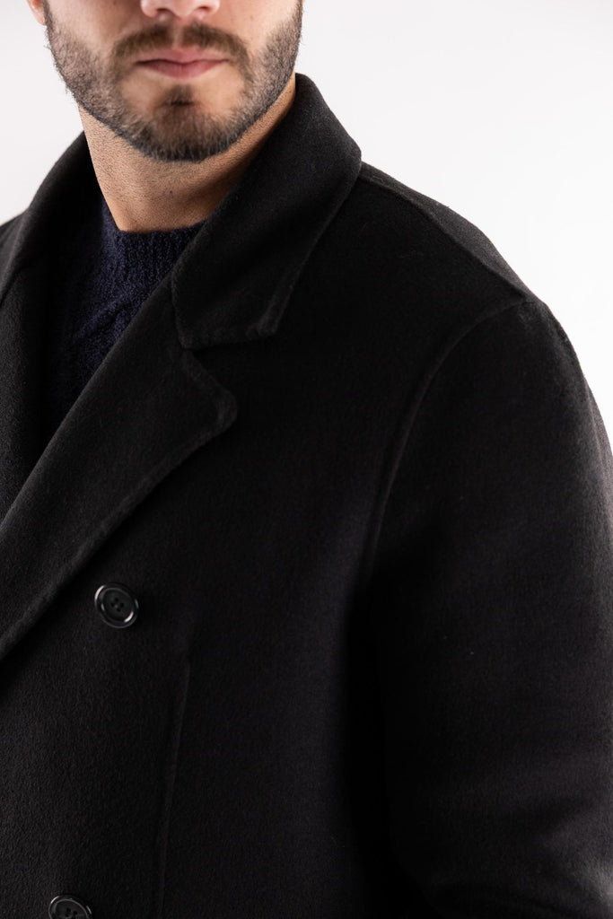 Cappotto lungo over nero NZ03 NERO PAOLO PECORA 