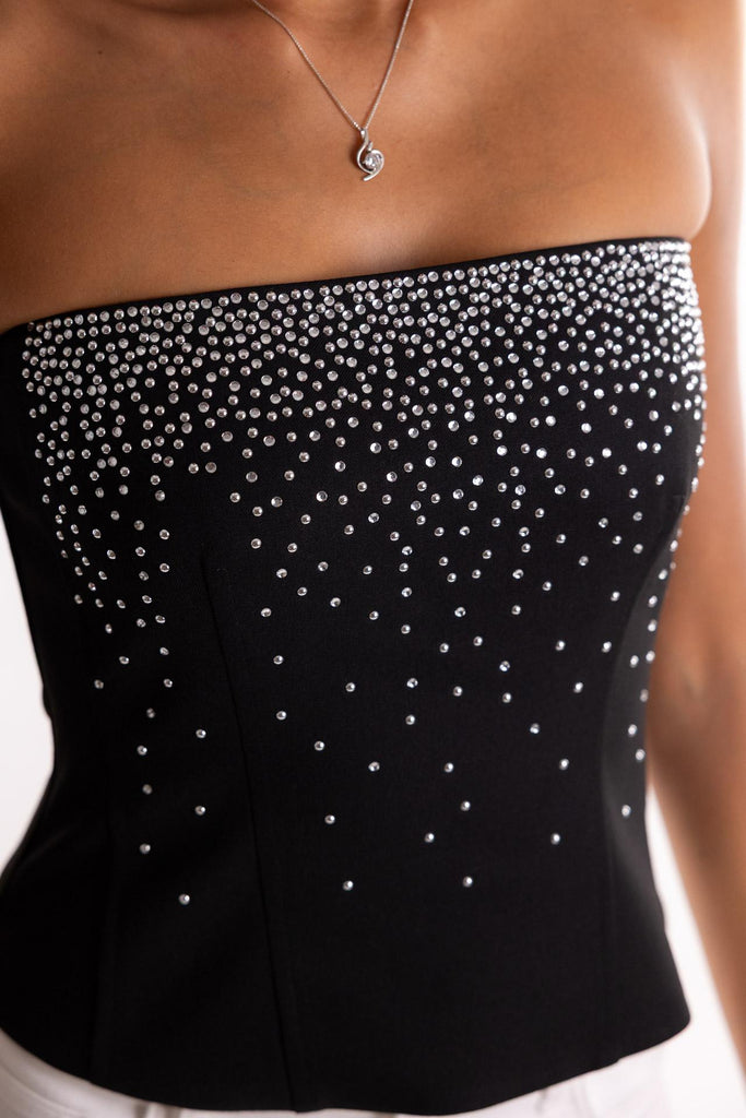 Top nero con strass 2523166062200 NERO MARELLA 