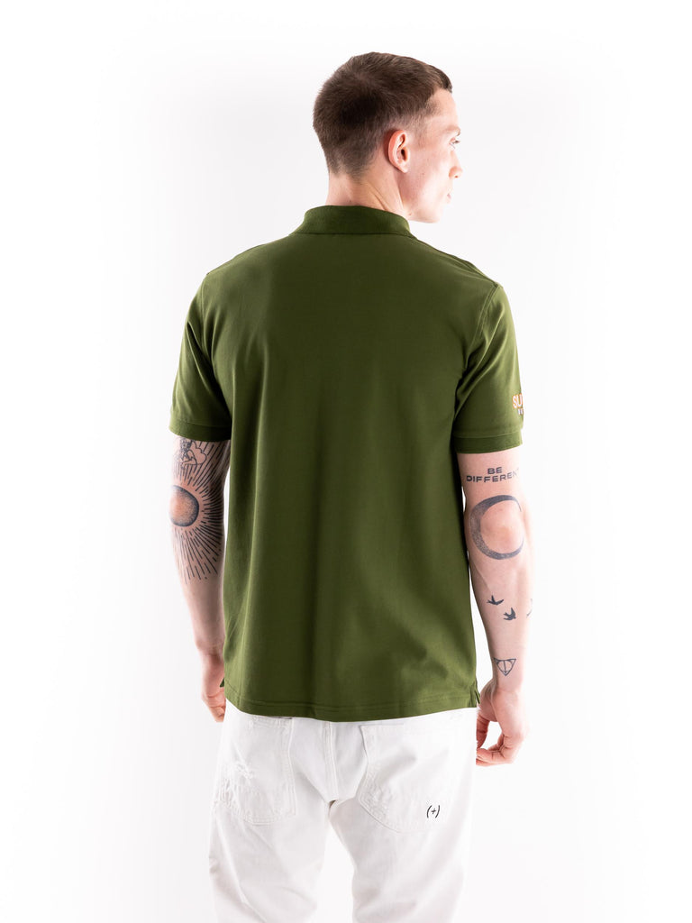 Polo logo beach verde scuro