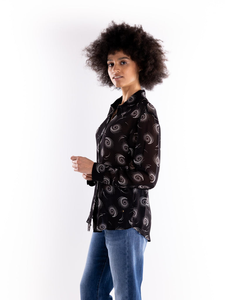 Camicia donna Fortini nera 104401 A272ZZ2 PINKO 