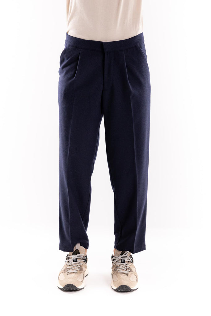 Pantaloni uomo in lana blu A2U105 BLU THE EDITOR 