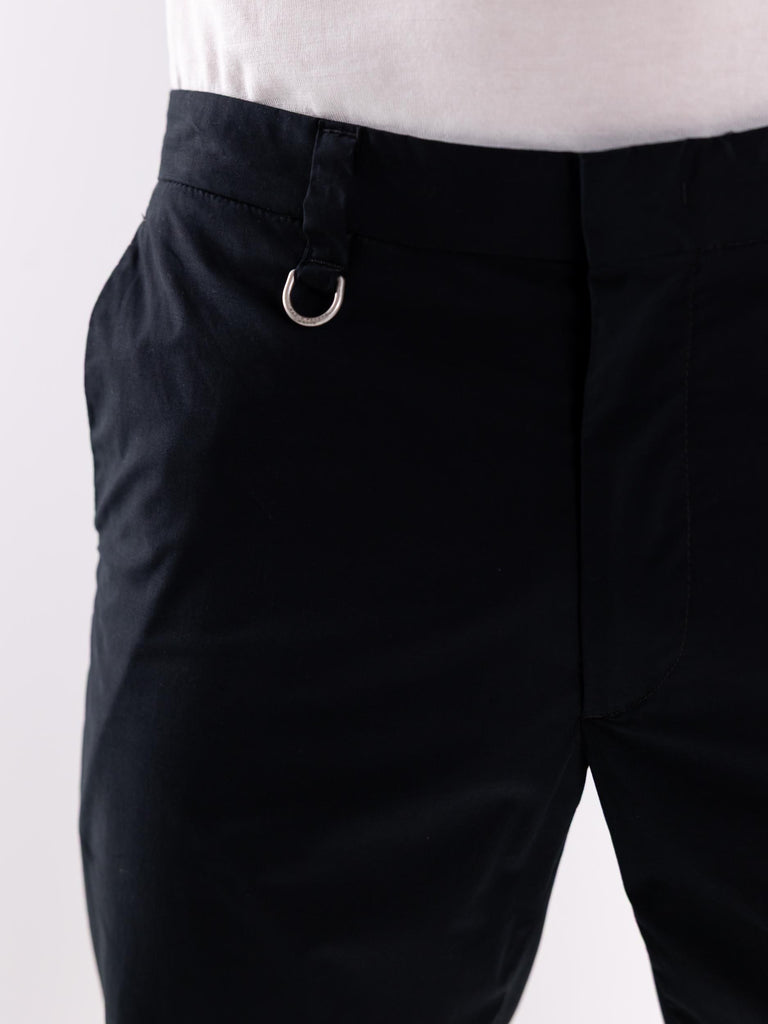 Pantalone uomo chinos leggero nero B022 NERO PAOLO PECORA 