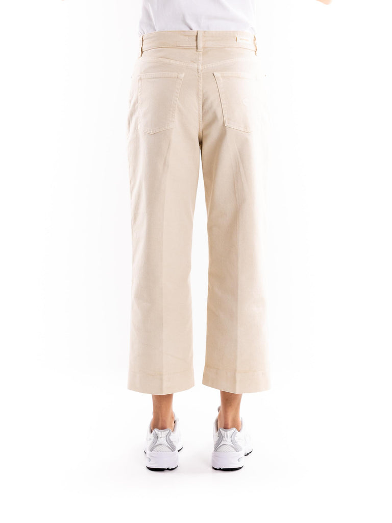 Jeans donna stoccarda widecropped beige W2F4026 DTFKABEIGE DON THE FULLER 