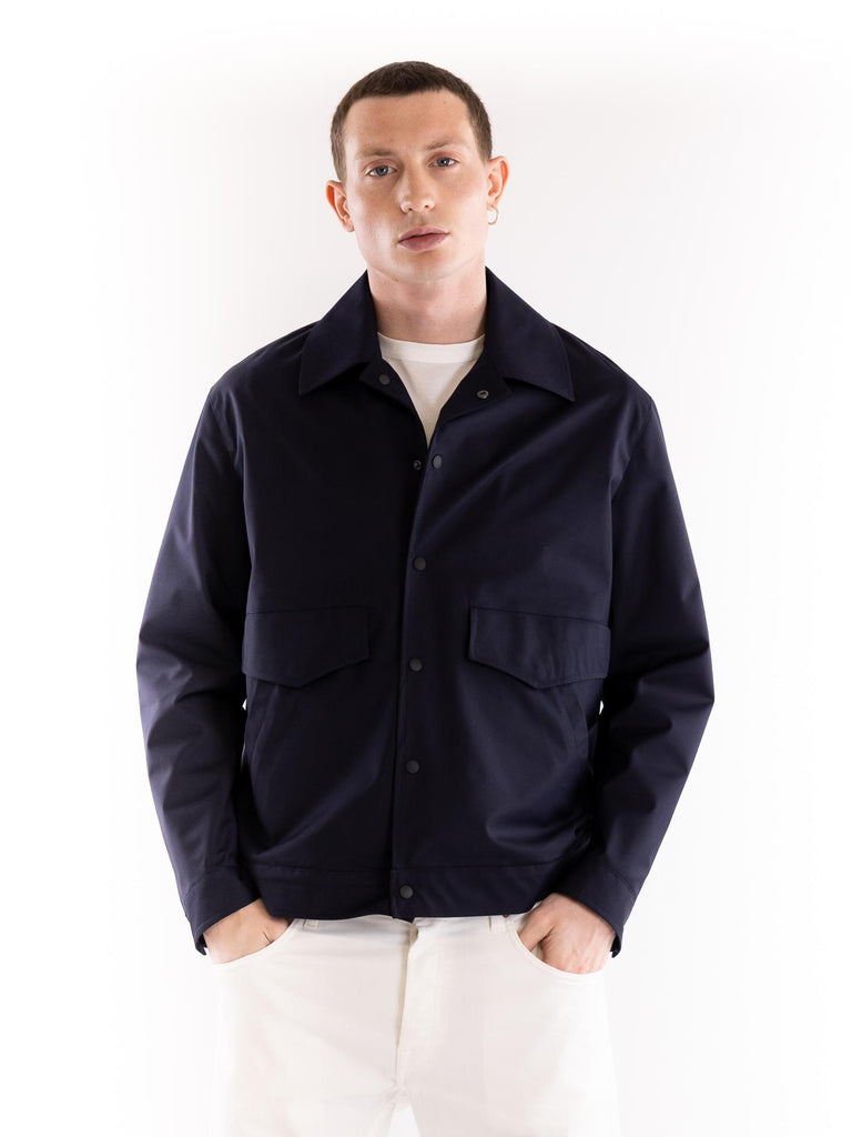 Caban uomo in tessuto blu S2S5CT00J013 174 OUTFIT 