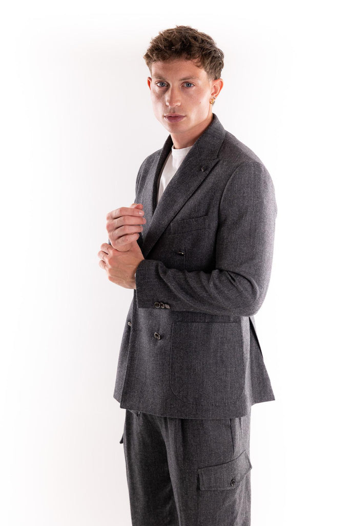 Giacca il Gobbo misto lana antracite OF1F2W5G014 ANTRACITE OUTFIT 