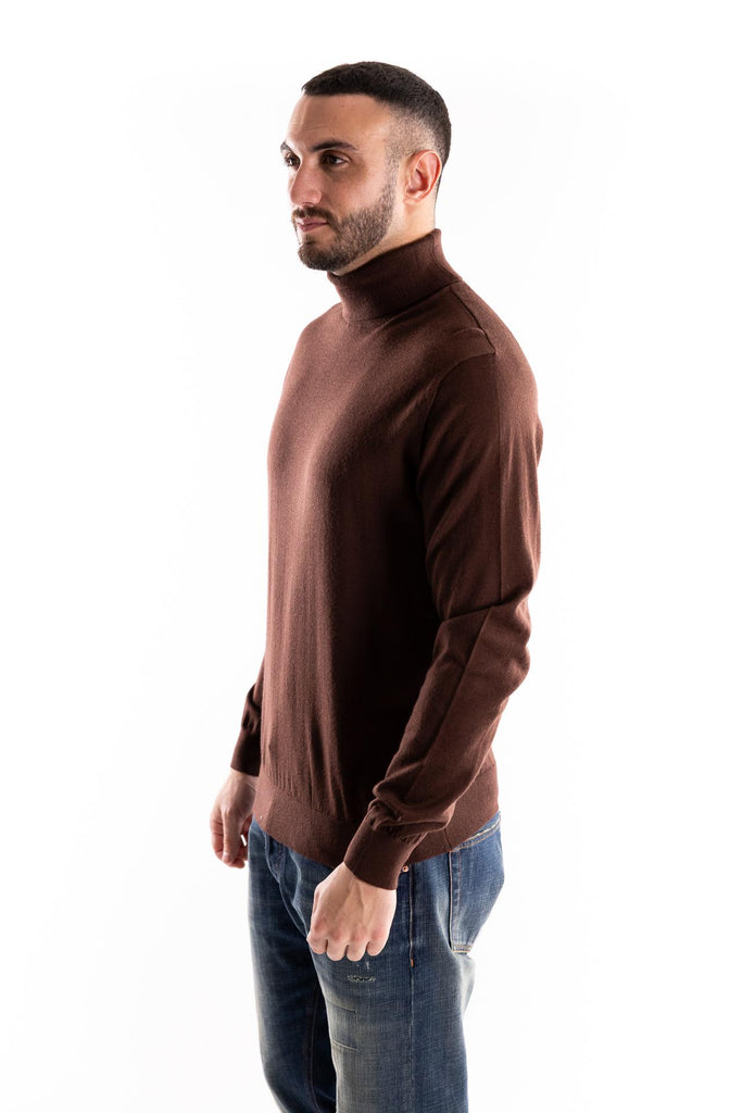 Maglia dolcevita in lana moro W5M015 TESTA DI MORO OUTFIT 