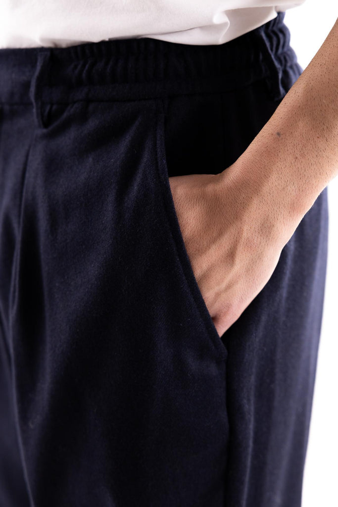 Pantalaccio in tessuto misto lana blu W5U101 BLU THE EDITOR 