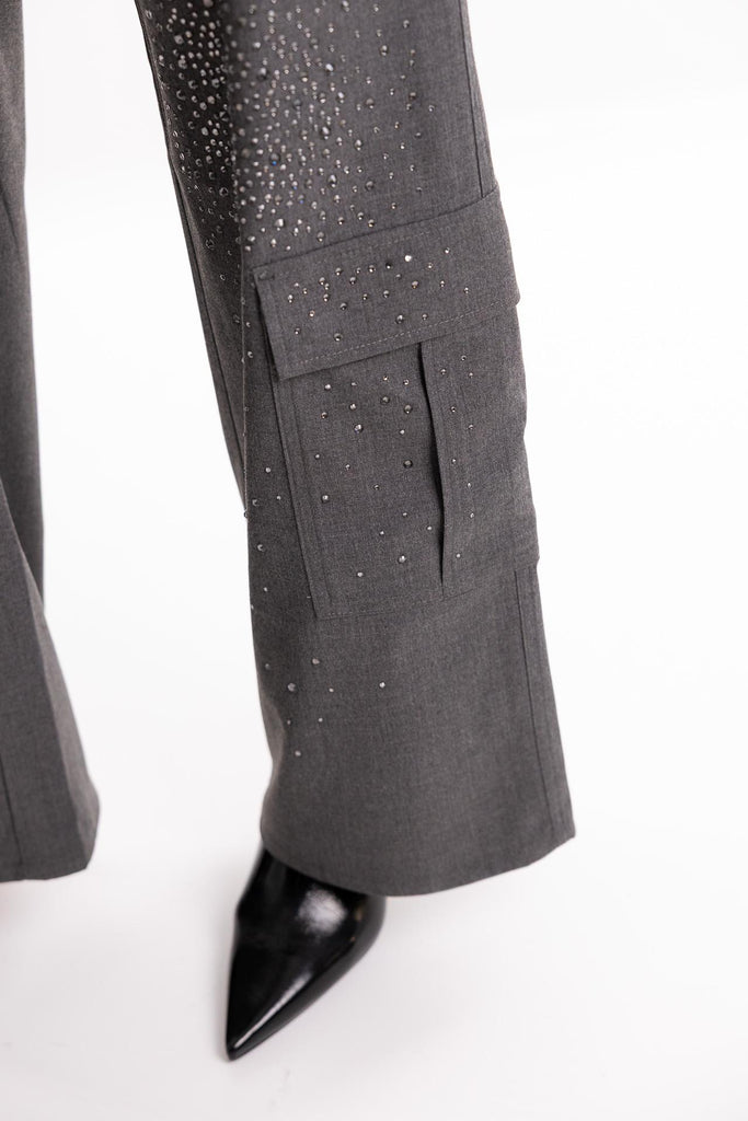 Pantalone cargo antracite strass 17FW25 ANTRACITE ROSSANO PERINI 