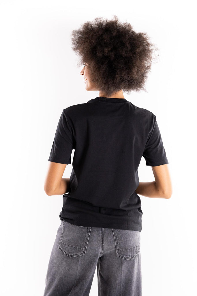 T-shirt in cotone con stampa privacy TSBAS 943NERO ELITE' 
