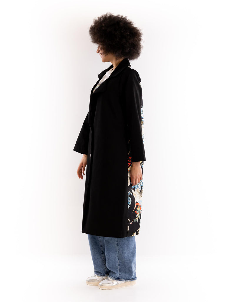 Trench donna fake nero BUS25749 NERO BRAND UNIQUE 
