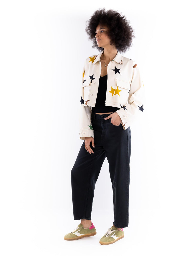 Jeans Estelle balloon in denim nero slavato