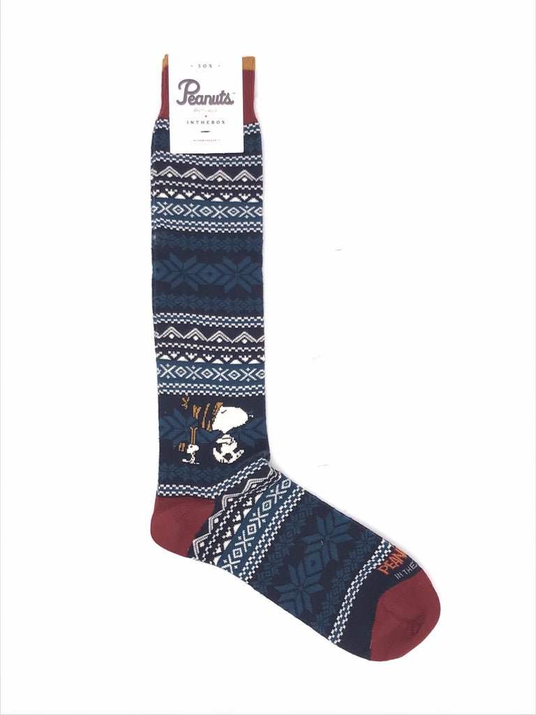 Calzini lunghi snoopy christmas blu FW240009 BLU IN THE BOX 