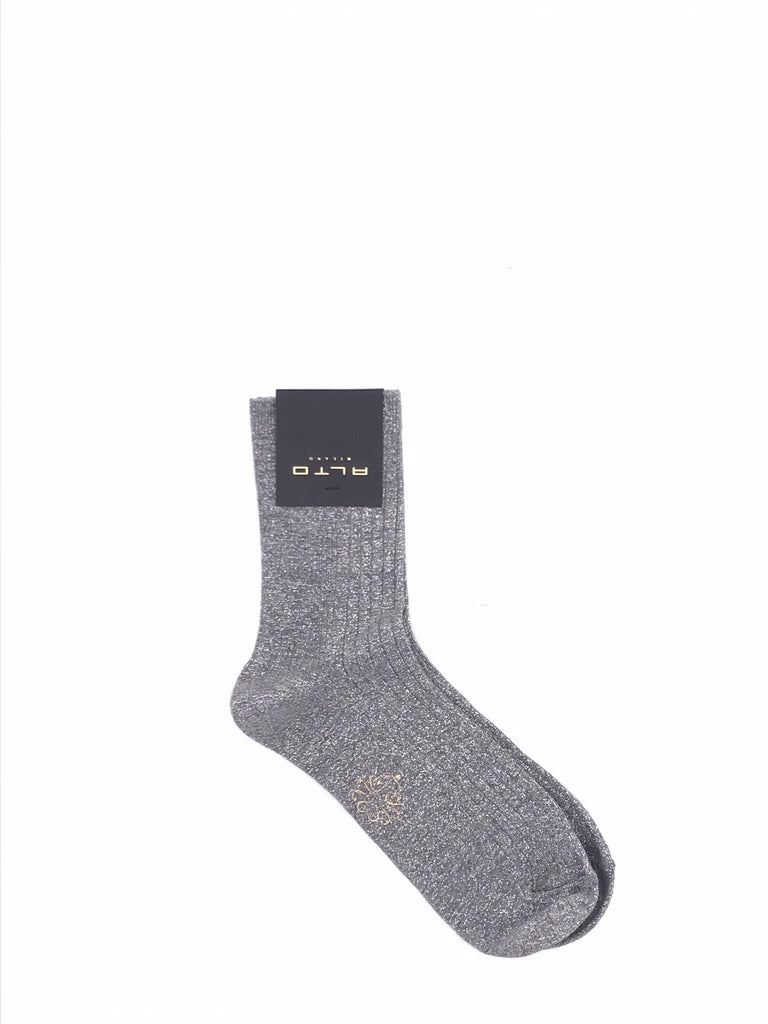 Calzini corti lurex grigio AM0092DC 219GRIGIO ALTO MILANO 
