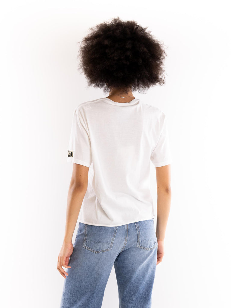 T-shirt donna lion strass bianca 14152 BIANCO 5 PROGRESS 