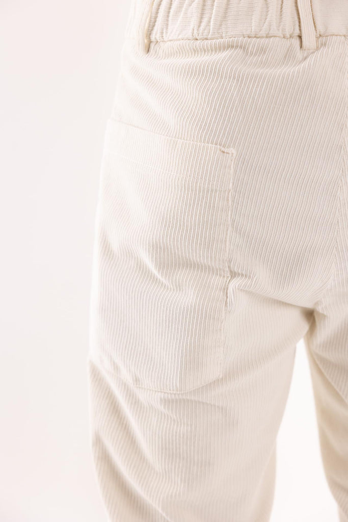 Pantalone work in velluto bianco OF1F2W5P011 BIANCA OUTFIT 