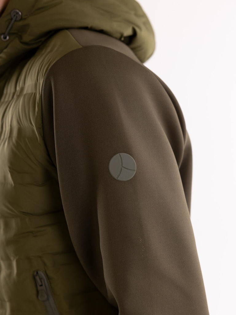 Giubbino New in tessuto tecnico verde militare