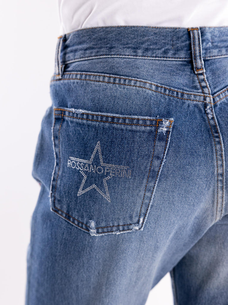 Jeans boyfriends strass multicolor LVS051BOY 21BLU ROSSANO PERINI 
