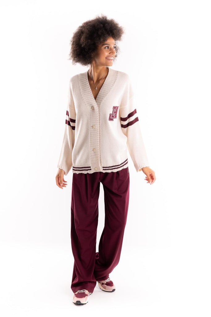 Cardigan con rotture college burro HMABW02087 BI04BURRO HINNOMINATE 