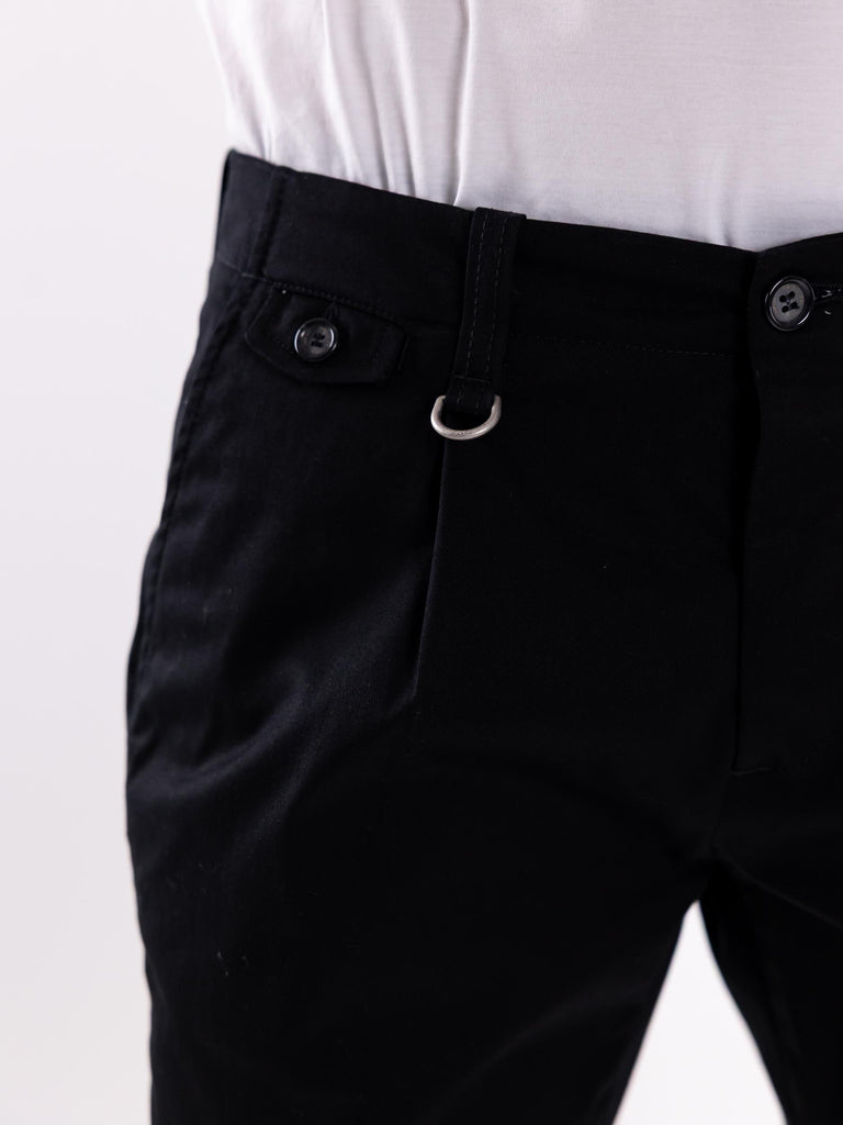 Pantalone uomo chinos nero B081 NERO PAOLO PECORA 