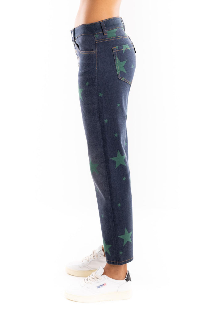 Jeans modello Loose blu stelle verdi 31FW25 BLU SCURO ROSSANO PERINI 