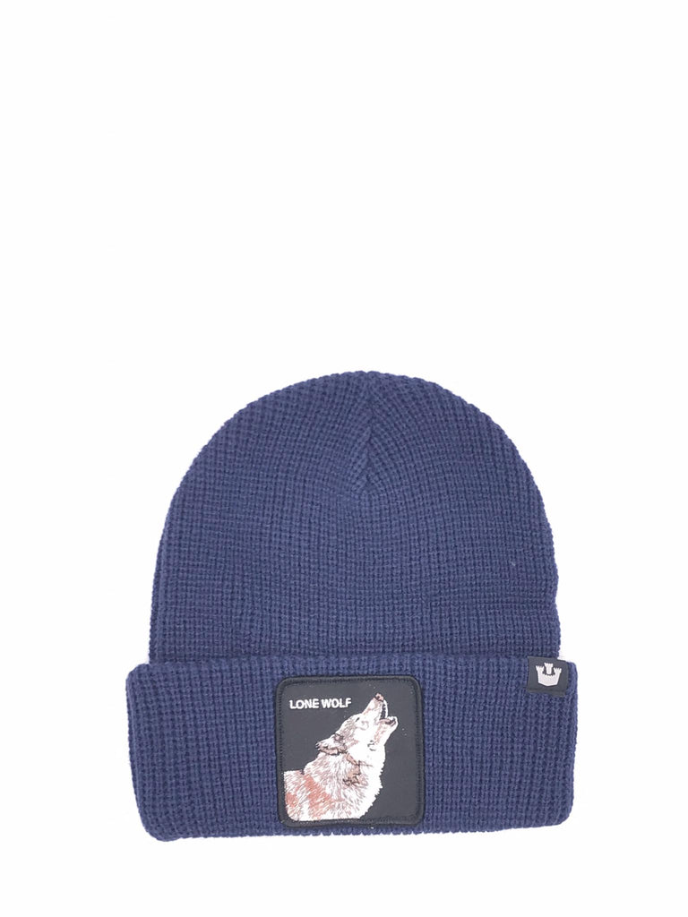 Berretto Lone wolf effetto maglia blu BEANIES LONE WOLFBLU GOORIN BROS 