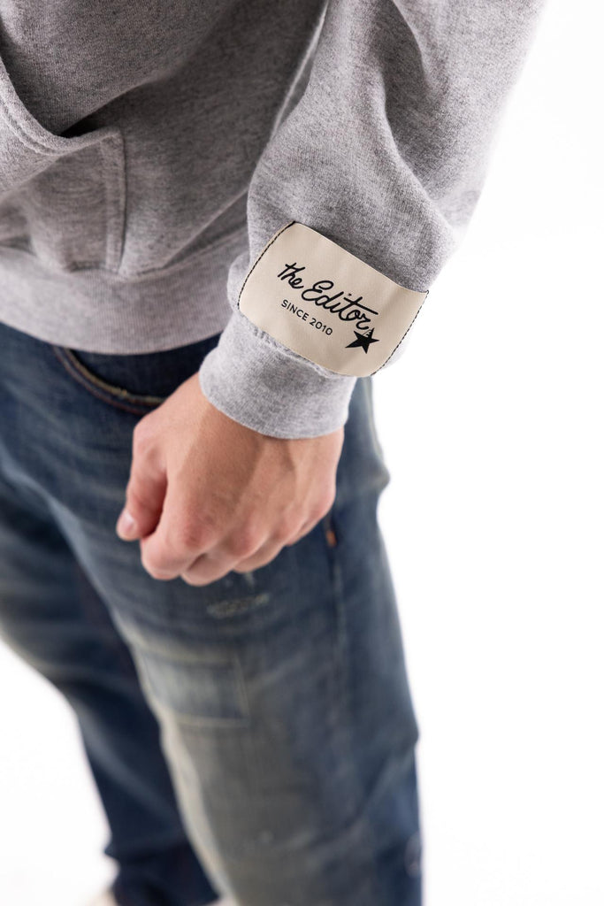 Felpa con cappuccio grigio melange W3U810 GRIGIO THE EDITOR 