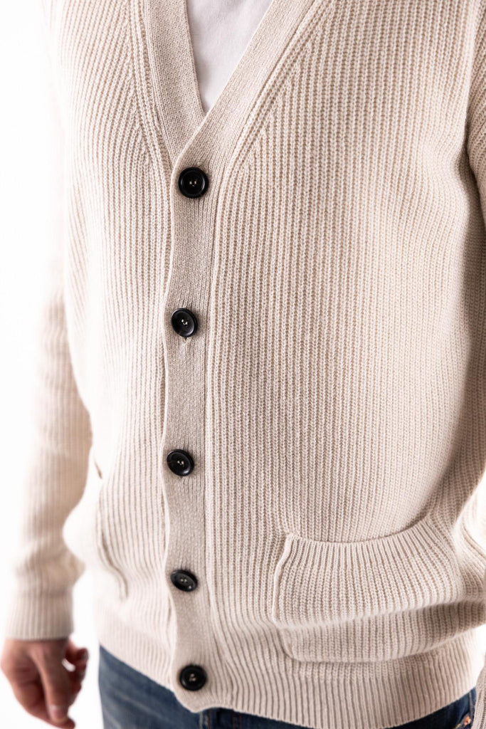 Maglia cardigan in lana ghiaccio W5M037 GHIACCIO OUTFIT 