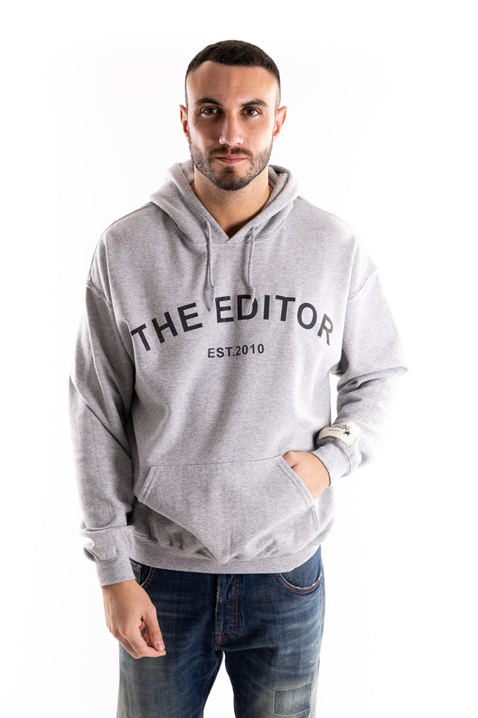Felpa con cappuccio grigio melange W3U810 GRIGIO THE EDITOR 